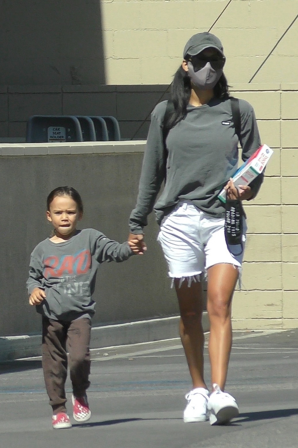 Naya Rivera with son Josey on July 3rd Albertsons