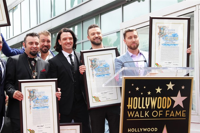 NSYNC at Their Walk of Fame Ceremony