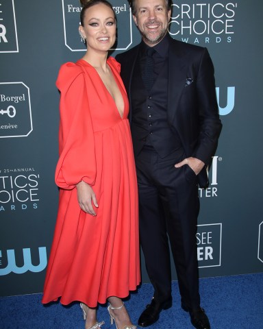 Olivia Wilde and Jason Sudeikis 25th Annual Critics' Choice Awards, Arrivals, Barker Hanger, Los Angeles, USA - 12 Jan 2020
