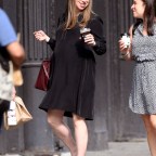 Heavily Pregnant Chelsea Clinton  Shows Her Belly Bump While Out For A Business Meeting With A Friend In New York City This Morning
