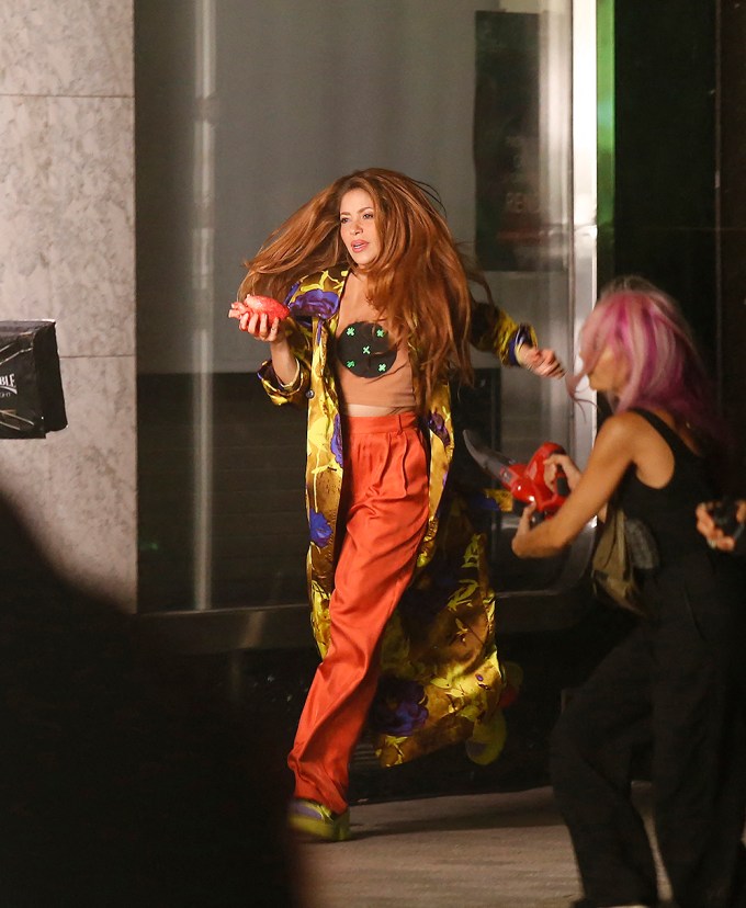 Shakira During A Video Shoot