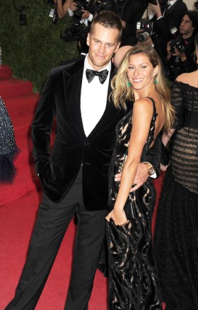 Met Gala event at the Metropolitan Museum of Art - New York. Tom Brady and Gisele Bundchen arriving at the Met Gala event at the Metropolitan Museum of Art in New York, USA. Picture date: Monday May 5, 2014. Photo credit should read: Dennis Van Tine/PA Wire URN:19745130