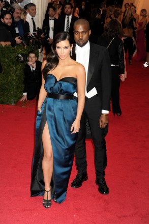 Met Gala event at the Metropolitan Museum of Art - New York. Kim Kardashian and Kanye West arriving at the Met Gala event at the Metropolitan Museum of Art in New York, USA. Picture date: Monday May 5, 2014. Photo credit should read: Dennis Van Tine/PA Wire URN:19745100