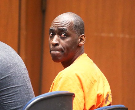 Michael Jace, an actor who played a police officer on the TV show "The Shield," sits in Los Angeles Superior Court during his sentencing for the murder of his wife . Jace was been sentenced to 40 years to life in prison for his conviction on second-degree murder charges, after an emotional hearing in which the victim's family members wept as they spoke about the impact of her loss
Shield Actor-Wife Killing, Los Angeles, USA - 10 Jun 2016