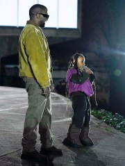 Kanye West and North West on the catwalk
Yeezy show, Runway, Fall Winter 2020, Paris Fashion Week, France - 02 Mar 2020