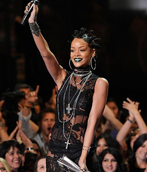Rihanna accepts the award for artist of the year at the iHeartRadio Music Awards at the Shrine Auditorium, in Los AngelesiHeartRadio Music Awards -Show, Los Angeles, USA - 1 May 2014