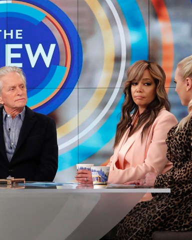 THE VIEW - 10/24/19 Michael Douglas is the guest today on ABC's "The View."  "The View" airs Monday-Friday 11am-12 noon, ET on ABC. VW19(ABC/Lou Rocco) MICHAEL DOUGLAS, SUNNY HOSTIN, MEGHAN MCCAIN