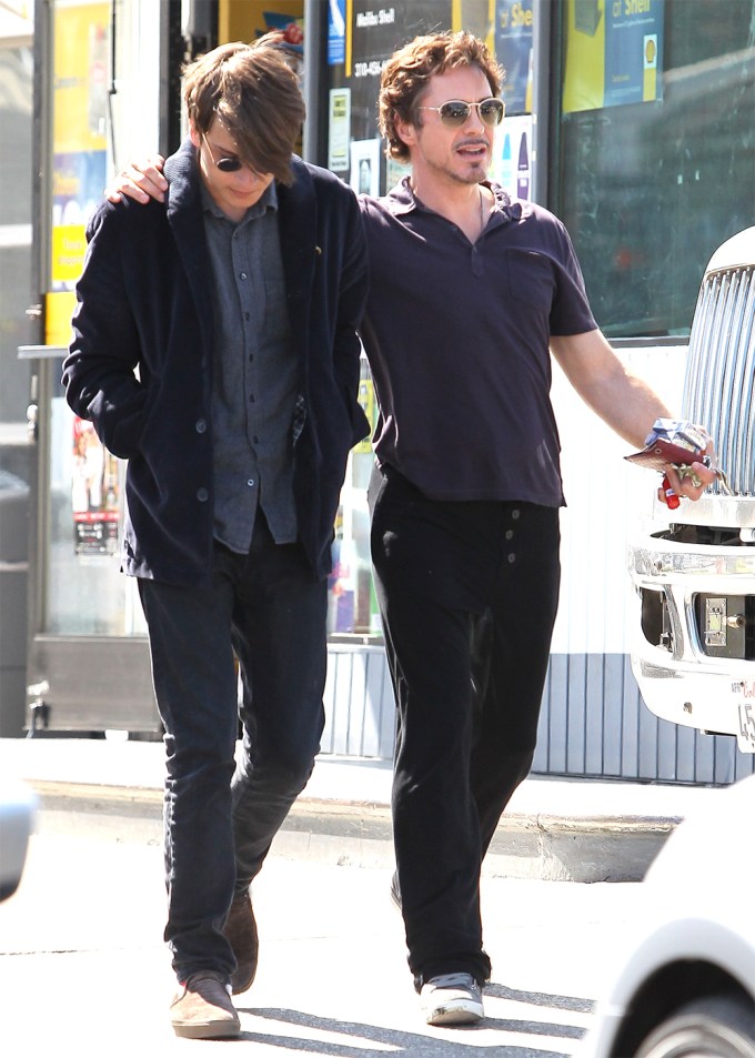 Robert Downey Jr. Out With His Son Indio In Los Angeles