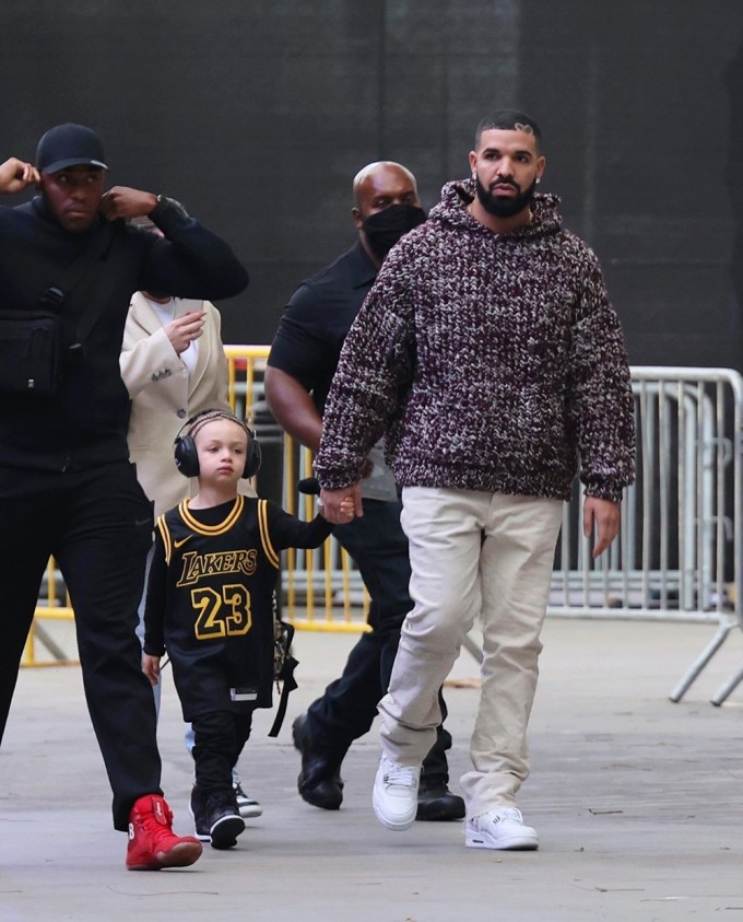 Drake & Adonis at a Lakers Game
