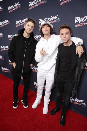 Emblem3 attend the Los Angeles premiere of Awesomeness Film JANOSKIANS: UNTOLD AND UNTRUE at Bruin Theatre, in Los Angeles, CA
premiere of Awesomeness Film JANOSKIANS: UNTOLD AND UNTRUE, Los Angeles, USA