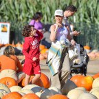 EXCLUSIVE: Gwen Stefani Takes Her Boys To The Pumpkin Patch At Underwood Farm In Moorpark, CA.