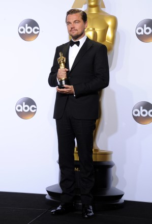 Leonardo DiCaprio 88. Yıllık Akademi Ödülleri, Basın Odası, Los Angeles, Amerika - 28 Şubat 2016 88. Yıllık Akademi Ödülleri - Basın Odası