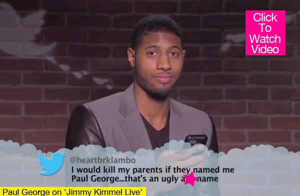 Video Paul George In Nba Mean Tweets More Funny Jimmy Kimmel Live Skit Hollywood Life