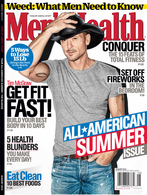 Tim Mcgraw S Abs And Muscles On ‘men S Health — Faith Hill