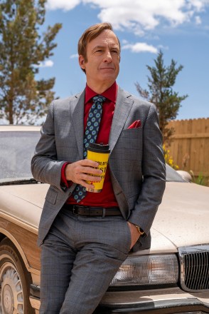 Editorial use only. No book cover usage.Mandatory Credit: Photo by Greg LewisSony/AMC/Netflix/Kobal/Shutterstock (10673086ap)Bob Odenkirk as Jimmy McGill'Better Call Saul' TV Show, Season 5 - 2020The trials and tribulations of criminal lawyer Jimmy McGill in the time before he established his strip-mall law office in Albuquerque, New Mexico.