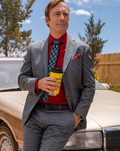 Editorial use only. No book cover usage. Mandatory Credit: Photo by Greg LewisSony/AMC/Netflix/Kobal/Shutterstock (10673086ap) Bob Odenkirk as Jimmy McGill 'Better Call Saul' TV Show, Season 5 - 2020 The trials and tribulations of criminal lawyer Jimmy McGill in the time before he established his strip-mall law office in Albuquerque, New Mexico.