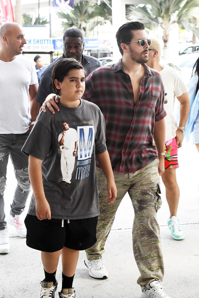 Mason Disick with his dad Scott in Florida