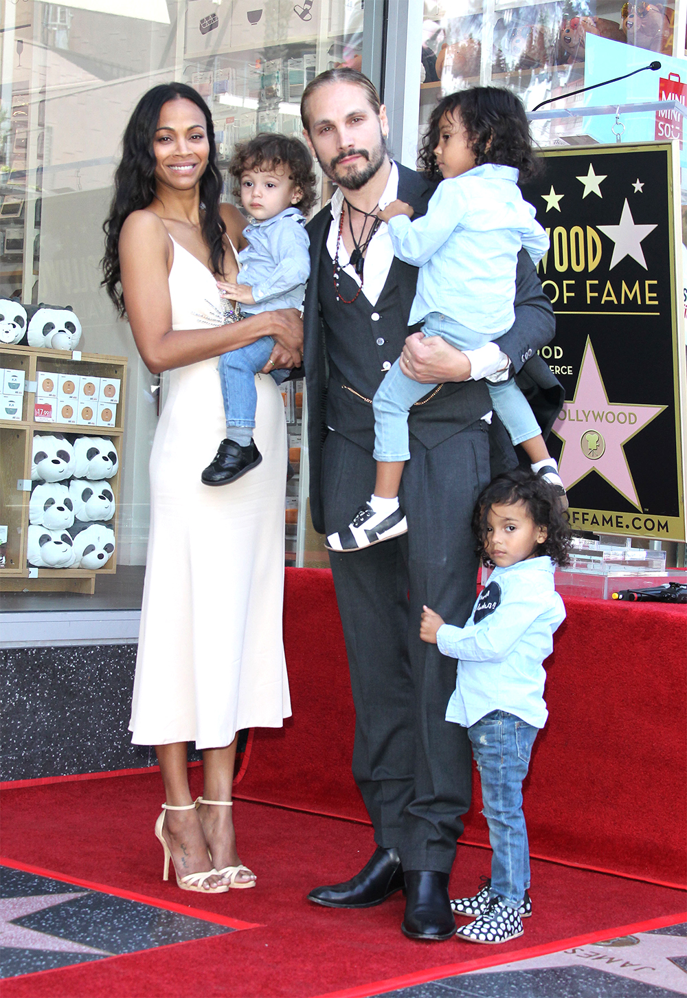 Zoe Saldana honored with a star on the Hollywood Walk of Fame, Los Angeles