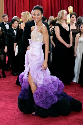Zoe Saldana at the 2010/82 Annual Academy Awards at the Kodak Theatre.  Los Angeles, March 7, 2010 |  used worldwide Photo by: Dave Bedrosian / Geisler-Fotopress / picture-Alliance / dpa / AP Images