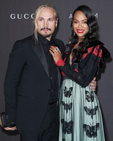 Marco Perego and Zoe Saldana
LACMA Art and Film Gala, Arrivals, Los Angeles, USA - 02 Nov 2019