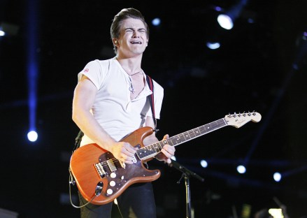 Hunter Hayes performs during the CMA Fest at LP Field on Sunday, June 8, 2014, in Nashville, Tenn. (Photo by Wade Payne/Invision/AP)
