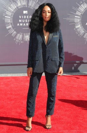 Solange Knowles
MTV Video Music Awards Arrivals, Los Angeles, America - 24 Aug 2014
WEARING H & M HIGH-STREET