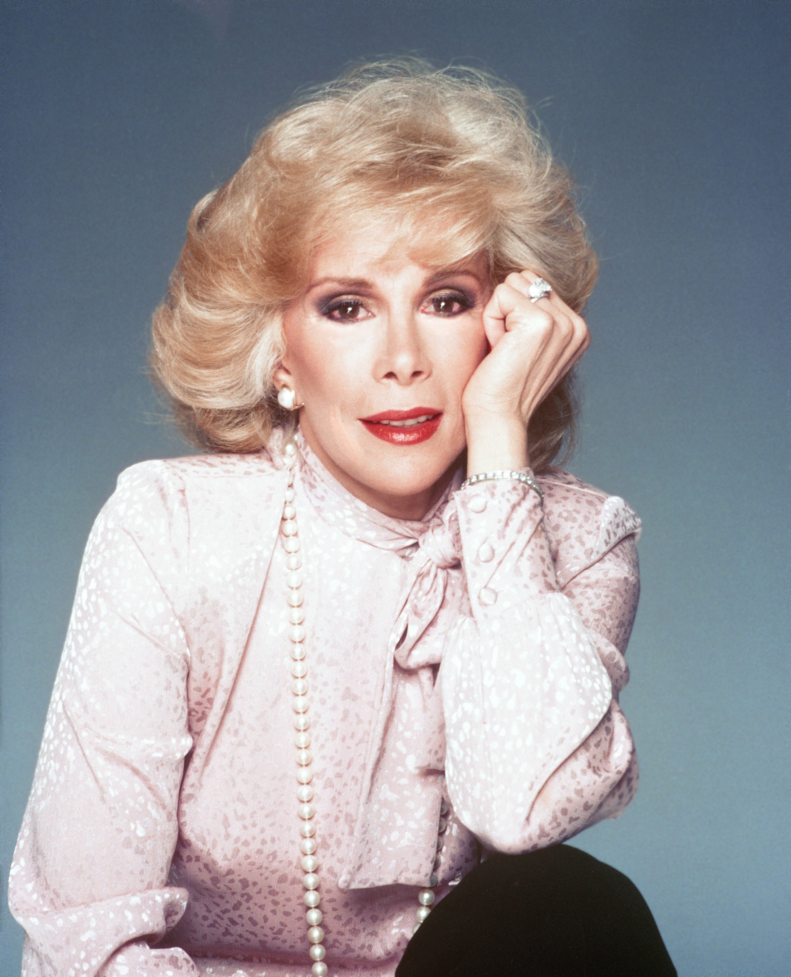 LOS ANGELES - 1987:  Actress Joan Rivers poses for a portrait in 1987  in Los Angeles, California. (Photo by Harry Langdon/Getty Images)