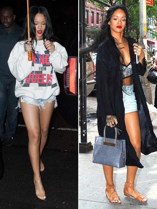 Rihanna Rocks Two Stylish Leather Looks in One Day 