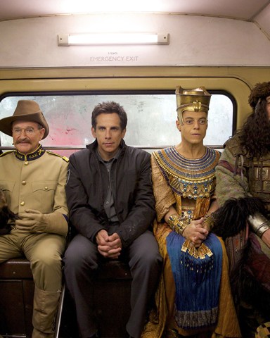 Editorial use only. No book cover usage.
Mandatory Credit: Photo by Kerry Brown/20th Century Fox/Kobal/Shutterstock (5885635am)
Mizuo Peck, Robin Williams, Ben Stiller, Rami Malek, Patrick Gallagher
Night At The Museum - Secret Of The Tomb - 2014
Director: Shawn Levy
20th Century Fox
USA
Scene Still
Family
Night At The Museum 3