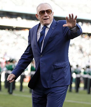 Dallas Cowboys owner Jerry Jones walks on the field before an NFL football game against the New York Jets, in East Rutherford, N.JCowboys Jets Football, East Rutherford, USA - 13 Oct 2019