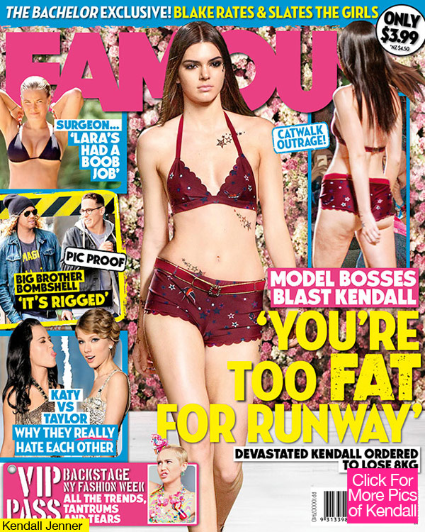 kendall jenner too fat famous magazine