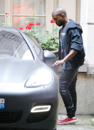 U.S rap singer Kanye West enters his car as he leaves a luxury shop in Paris,. The gates of the Chateau de Versailles, once the digs of Louis XIV, will be thrown open to Kim Kardashian West, Kanye West and their guests for a private evening this week ahead of their marriage
France Kardashian Wedding, Paris, France