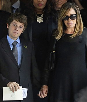 Melissa Rivers (r) and Her Son Edgar Cooper Endicott (c) Depart the Funeral of Their Mother and Grandmother Us Comedienne Joan Rivers at Temple Emanu-el in New York New York Usa 07 September 2014 Rivers Died at the Age of 81 on 04 September United States New YorkUsa Joan Rivers Funeral - Sep 2014