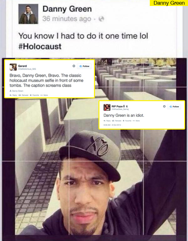 Danny Green Holocaust Selfie