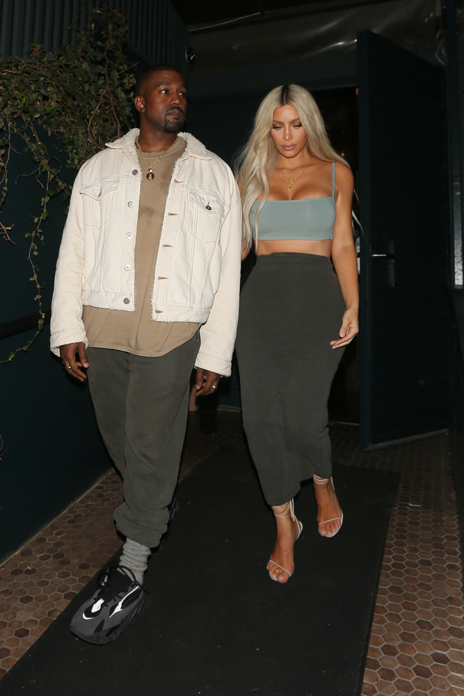Kanye West & Kim Kardashian Leave Kendall Jenner’s Birthday Party