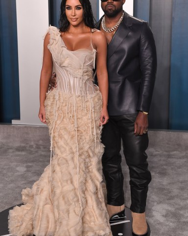 Kim Kardashian West and Kanye West
Vanity Fair Oscar Party, Arrivals, Los Angeles, USA - 09 Feb 2020