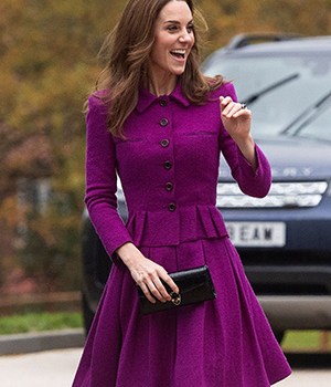 Britain's Catherine Duchess of Cambridge, arrives for a visit to the East Anglia Children's Hospice 'The Nook', in Framingham Earl, Norfolk, Britain, 15 November 2019.Duchess of Cambridge visits Children Hospice, Farningham Earl, United Kingdom - 15 Nov 2019Wearing Oscar De La Renta, Worn Before Same Outfit as catwalk model *4437628y