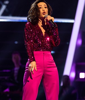 Editorial use onlyMandatory Credit: Photo by Rachel Joseph/ITV/Shutterstock (10575718m)Team Olly: Cat Cavelli performs.The Voice UK' TV Show, Series 4, Episode 10, UK - 07 Mar 2020The Voice UK is an ITV talent show in which the acts hope to secure a place on the coaches' teams to earn their chance to win £100,000 and a record deal. The judges this year are Olly Murs, Sir Tom Jones, Meghan Trainor, and Will I Am.