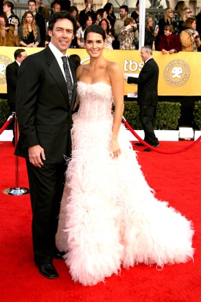 Angie Harmon and Jason Sehorn
17th Annual Screen Actors Guild Awards, Arrivals, Shrine Auditorium, Los Angeles, America - 30 Jan 2011