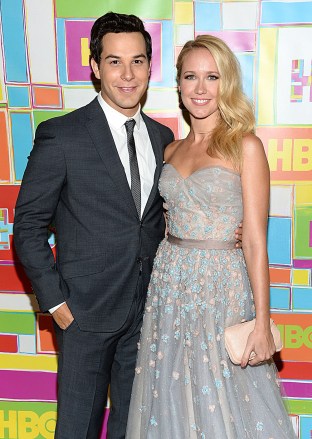 Anna Camp and boyfriend Skylar Astin arrive at HBO's Post Emmy Awards reception on in West Hollywood, Calif
HBO's Post Emmy Awards Reception, West Hollywood, USA - 25 Aug 2014