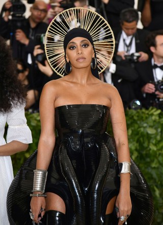 Solange Knowles attends The Metropolitan Museum of Art's Costume Institute benefit gala celebrating the opening of the Heavenly Bodies: Fashion and the Catholic Imagination exhibition, in New York
2018 MET Museum Costume Institute Benefit Gala, New York, USA - 07 May 2018