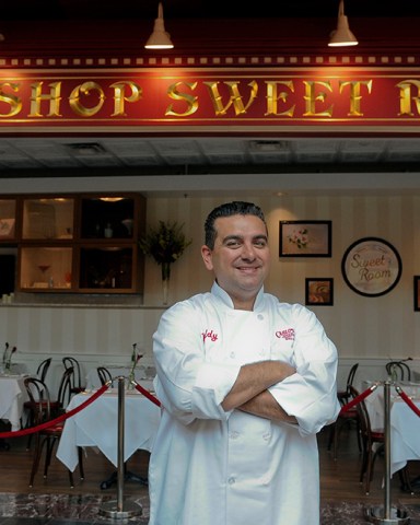 The Cake Boss, Buddy Valastro, poses in front of Carlo's Bakery's first ever Sweet Room at the grand opening at Mohegan Sun, in Uncasville, Conn
Carloâ?™s Bakery Grand Opening at Mohegan Sun, Uncasville, USA - 12 Sep 2015