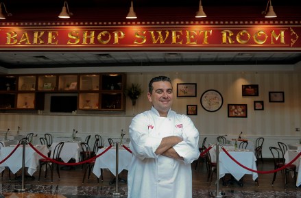 The Cake Boss, Buddy Valastro, poses in front of Carlo's Bakery's first ever Sweet Room at the grand opening at Mohegan Sun, in Uncasville, Conn Carloâ? ™ s Bakery Grand Opening at Mohegan Sun, Uncasville, USA - 12 Sep 2015