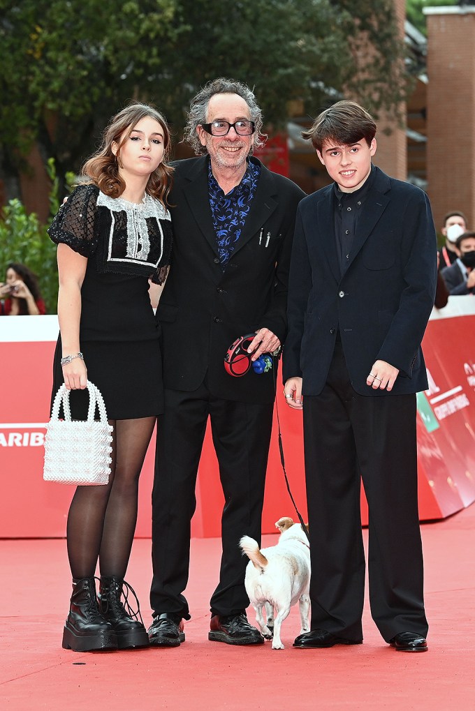 Tim Burton Smiled Wide With His Kids