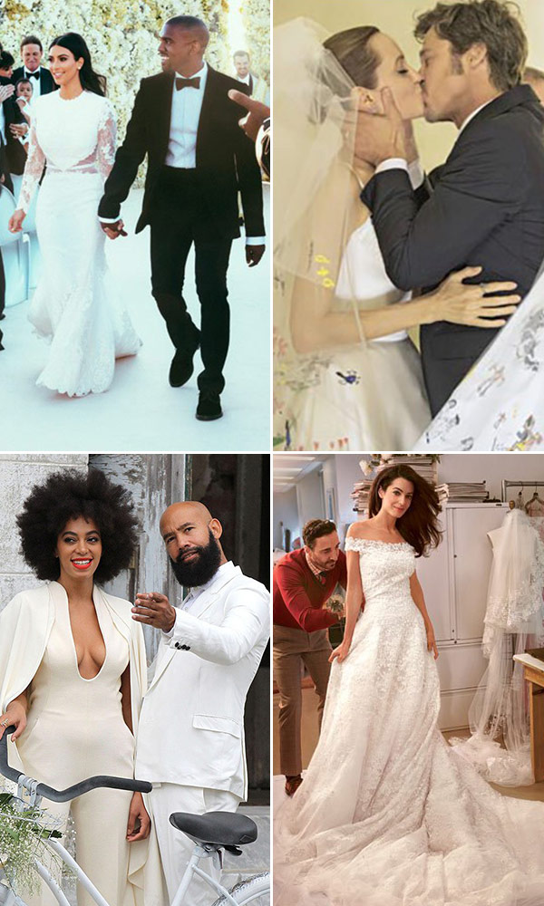 Pics Kanye West Kim Kardashian S Wedding More Celebrity Weddings Of 14 Hollywood Life