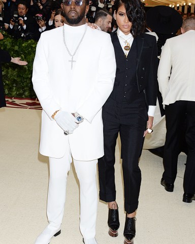 Sean Combs and Cassie Ventura
The Metropolitan Museum of Art's Costume Institute Benefit celebrating the opening of Heavenly Bodies: Fashion and the Catholic Imagination, Arrivals, New York, USA - 07 May 2018
2018 Costume Institute Benefit: Celebrating the opening of Heavenly Bodies: Fashion and the Catholic Imagination - Arrivals