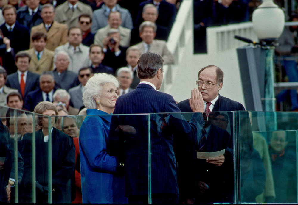 George H.W. Bush inauguration ceremony, Washington DC, USA - 20 Jan 1989