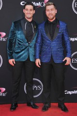 (L-R) Michael Turchin and Lance Bass arrives at The 2017 ESPYS held at the Microsoft Theater in Los Angeles, CA on Wednesday, July 12, 2017. (Photo By Sthanlee B. Mirador) *** Please Use Credit from Credit Field ***(Sipa via AP Images)