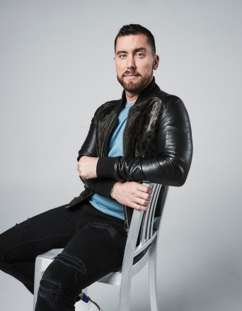 Producer Lance Bass poses for a portrait for Hollywood Life at the PMC Studios on March 6, 2019 in Los Angeles, California.
