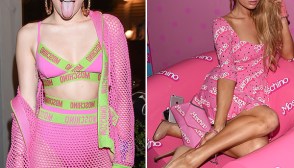 Paris Hilton Miley Cyrus Kiss